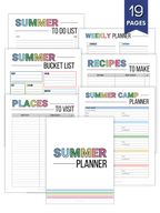 PLR Summer Planner Template