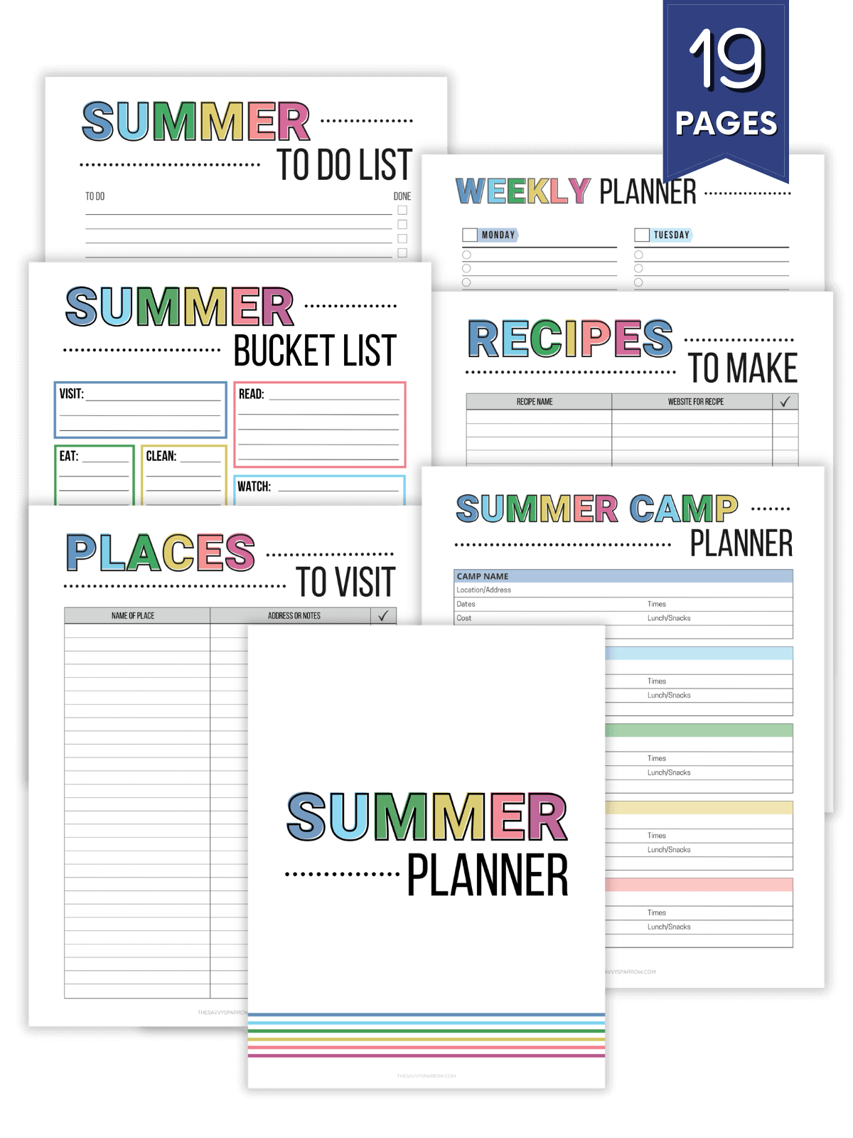 PLR Summer Planner Template